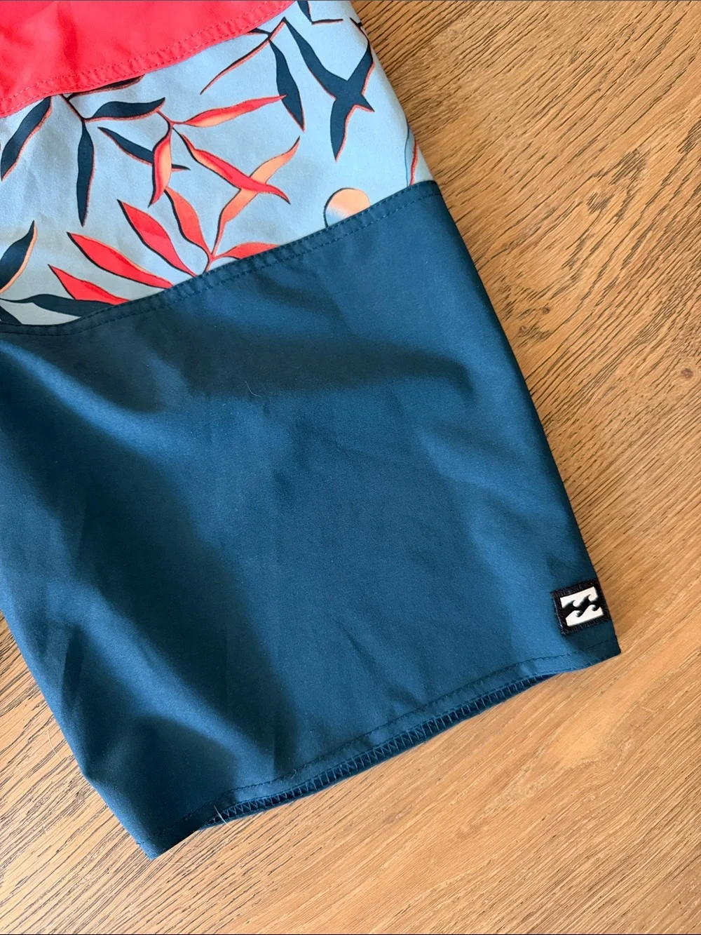Billabong Men's Coral, Teal & Light Blue Floral Hybrid Boardshorts